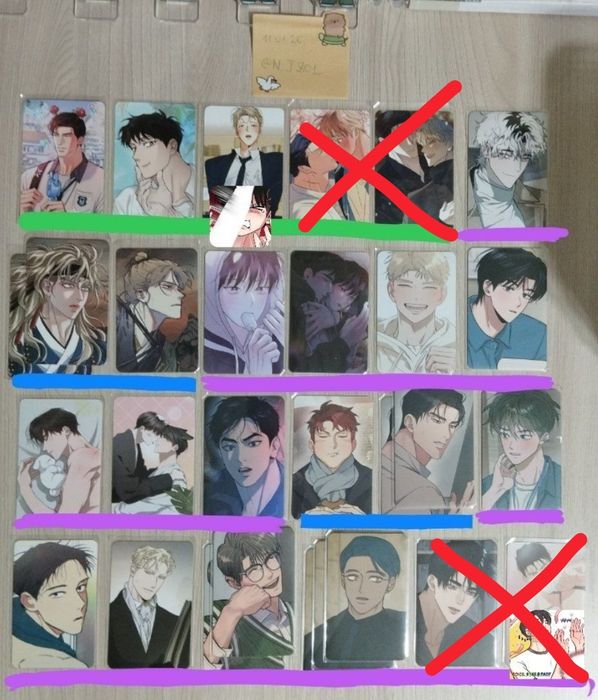 Коллекционные карты по разным манхвам BL яой
Официальные карты по вкус