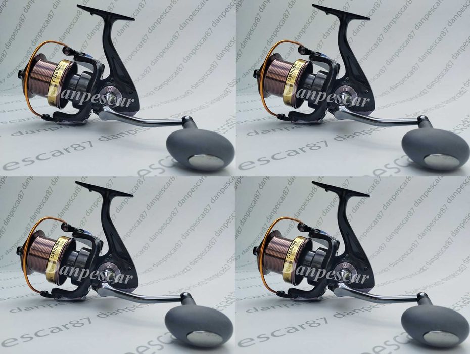 SET 4 Lansete SLIM EASTSHARK LEGNA 3,6m+Mulinete GB8000+4 ROLE FIR