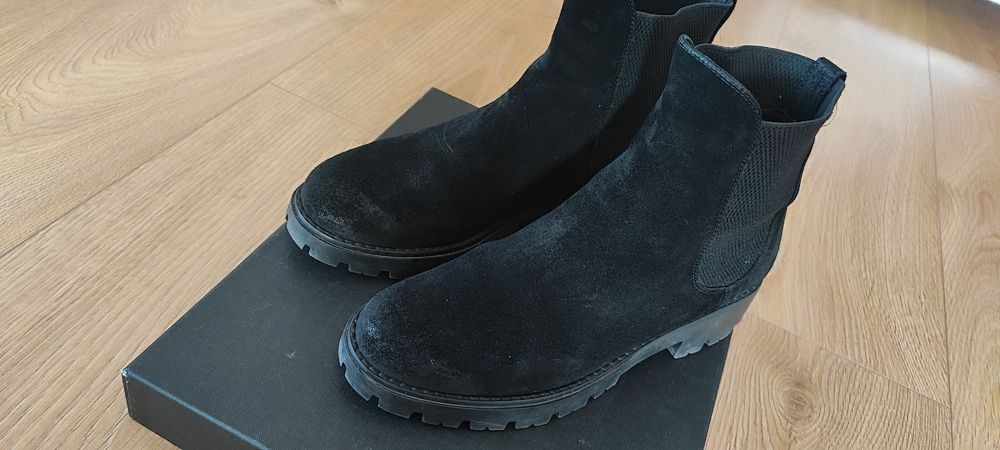 Ghete Musette Toujours negre, piele