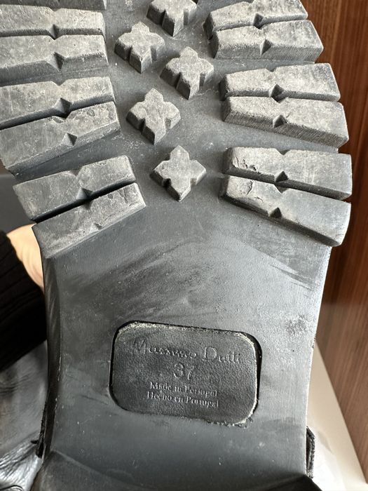 Cizme ghete Massimo Dutti din piele naturală, model biker, mărimea 37