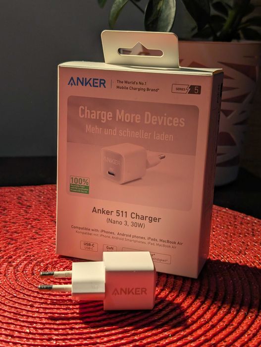 Charger Anker 511 Nano 3 30W USB-C, PowerIQ 3.0, PPS Alb