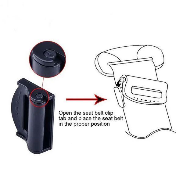 Ограничител щипка за колан на автомобил 2бр. / № 2418