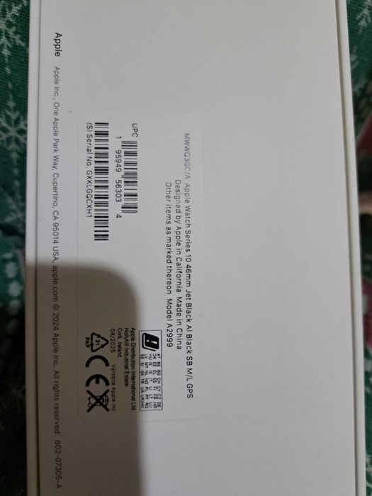 Apple Watch Seria 10, 46 mm, Jet Black Al Black SB M/L, GPS