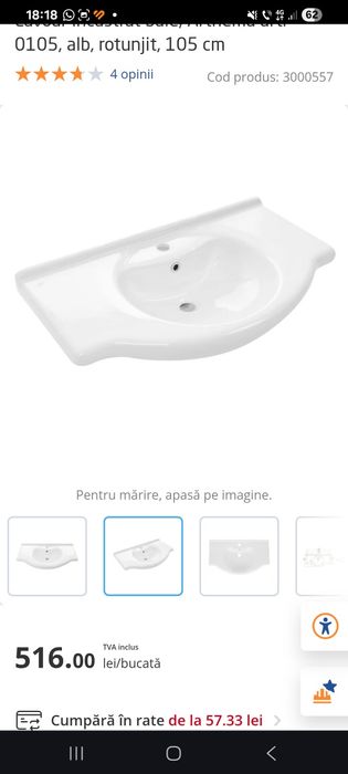 Set masca baie cu lavoar si baterie