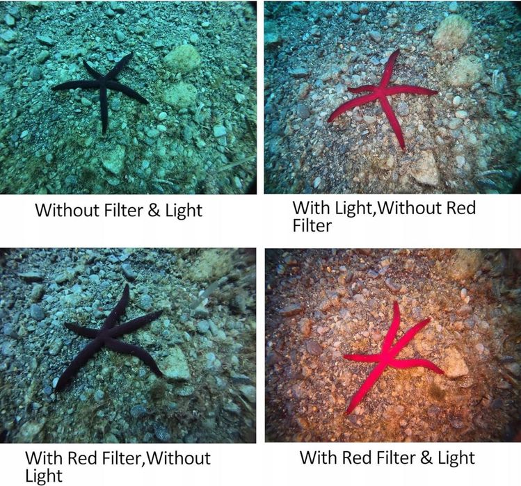 Водоустойчив калъф за подводна фотография с LED лампа водолазен фенер