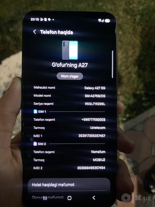 Samsung a27 5G sotiladi