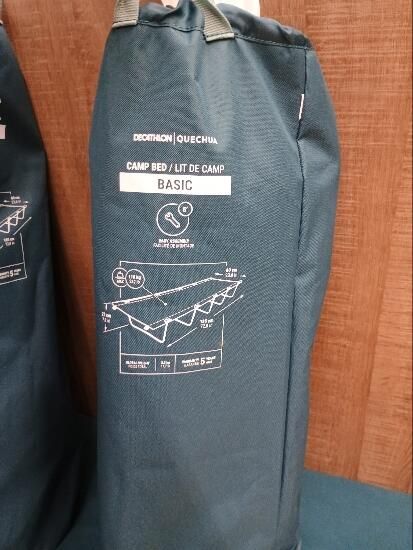 Pat camping Basic 60 cm 1 persoană - produs resigilat Decathlon