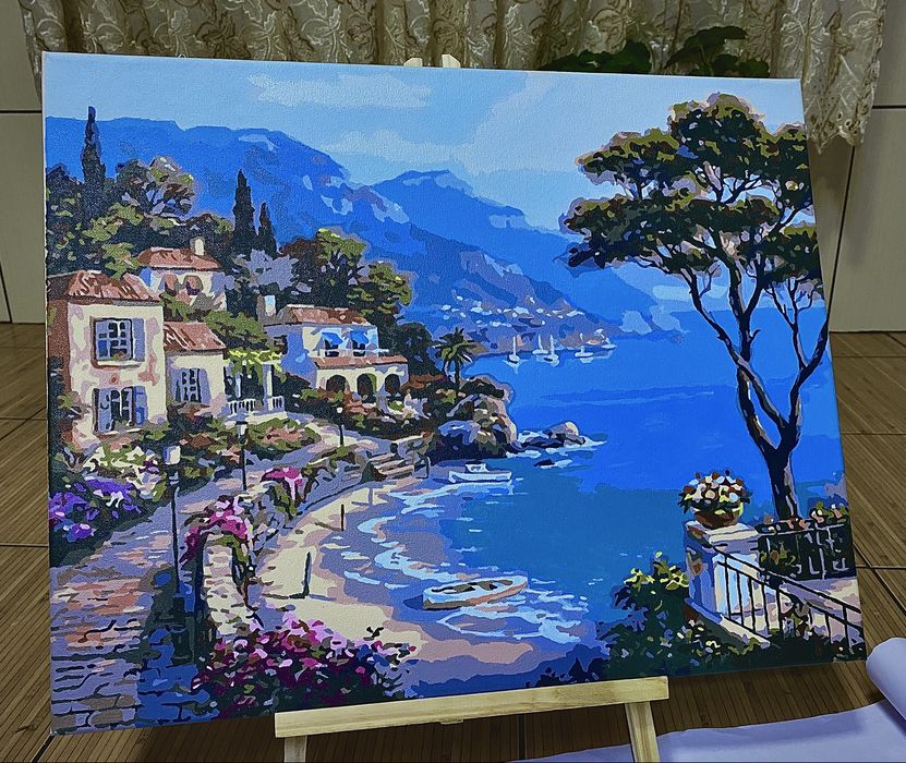 Tablou pictat manual acrilic pe panza