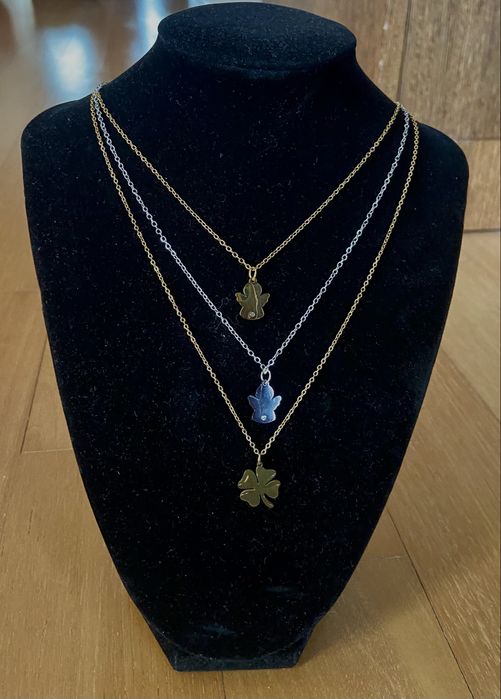 3 pandantive din otel inoxidabil cu lanturi