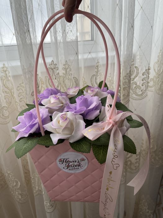 Цветы из мыльных роз!