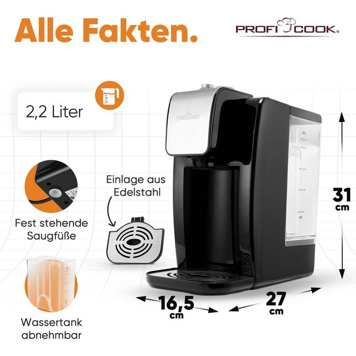 ProfiCook PC-HWS 1168 Диспенсър за гореща вода
