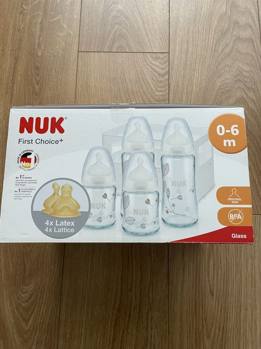 Комплект 4 стъклени бутилки за адаптирано мляко NUK