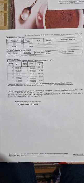 Pământ două loturi 5826 mp  respectiv 2455mp