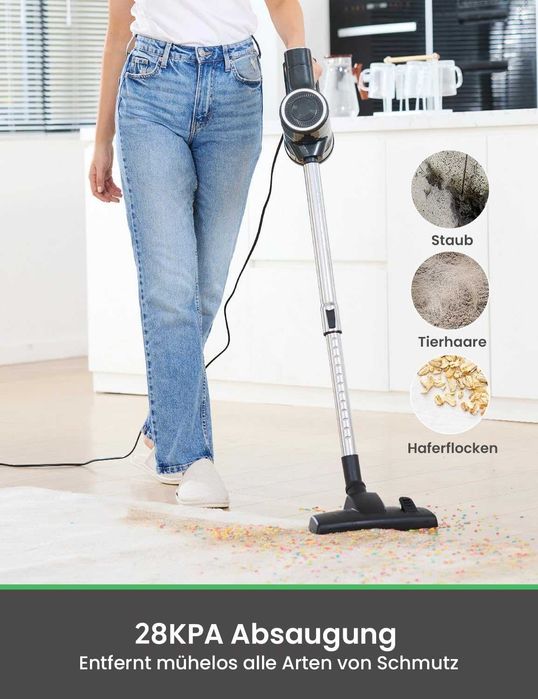 Прахосмукачка Vexilar, 5 в 1, 600W, 28 Kpa, 7-метров кабел, лека