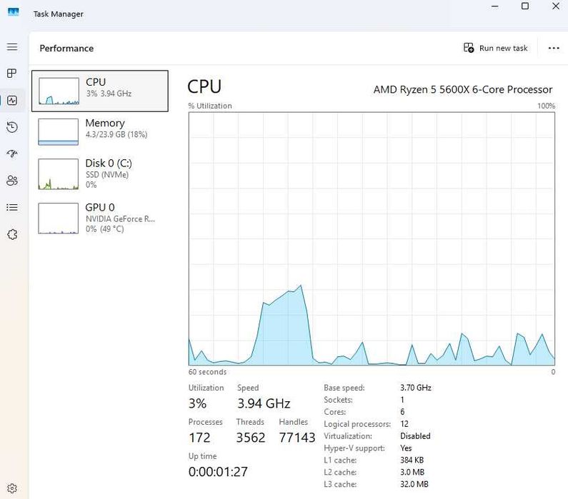 Компютърна конфигурация Ryzen 5600X | RTX 3060 12GB | 24GB DDR4 | 500GB NVMe SSD