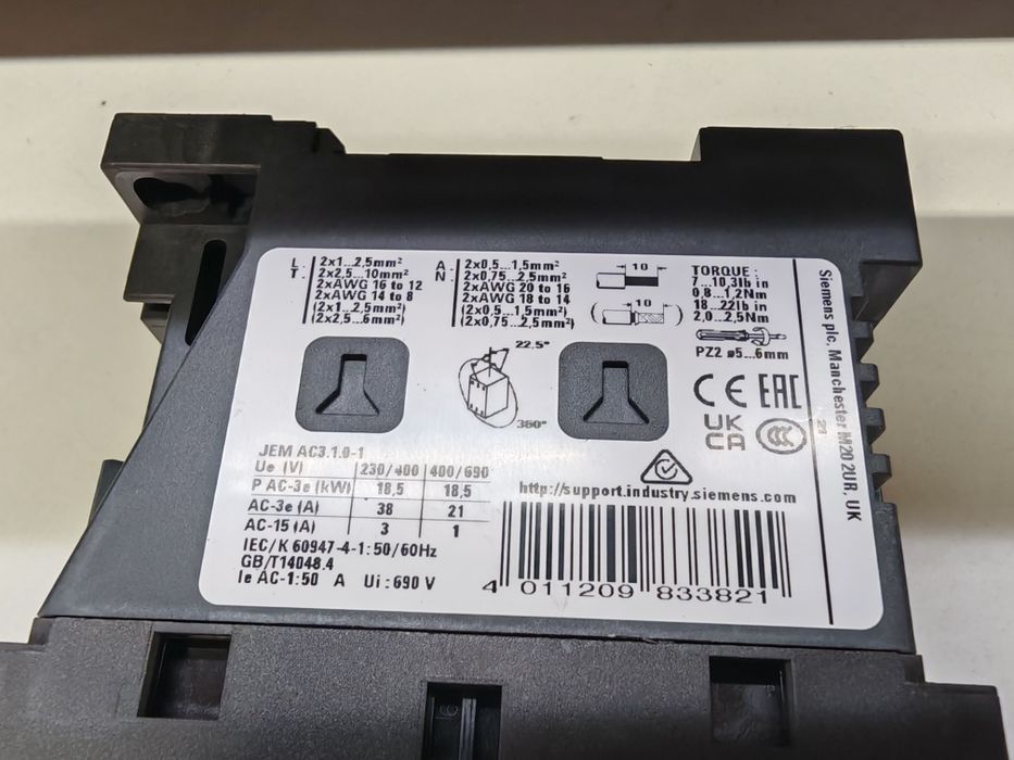 Contactor Siemens 38A 400V 3Pol 3RT2028-1BB40