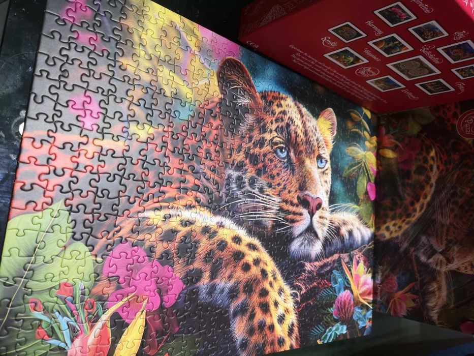 Нов Пъзел 500 елемента CherryPazzi Reclining Leopard в кутия