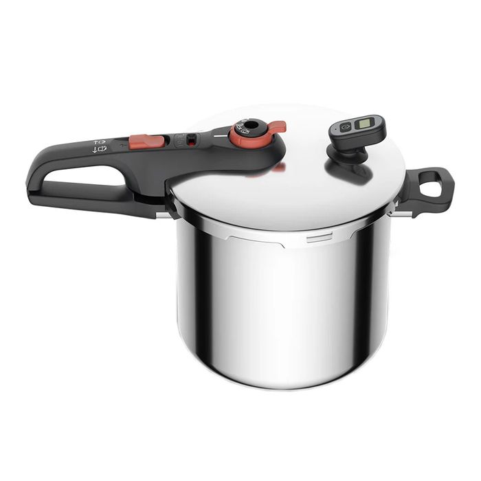 Oala sub presiune TEFAL Secure Chrono, 6l, inox, argintiu. Produs nou.