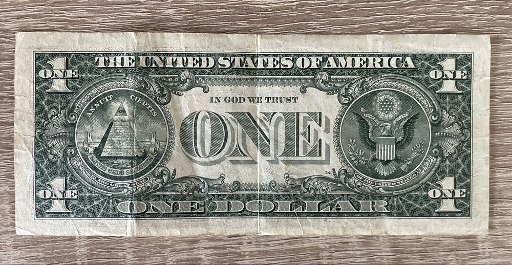 1 dolar din anul 1988 USA dollar vechime 37 ani