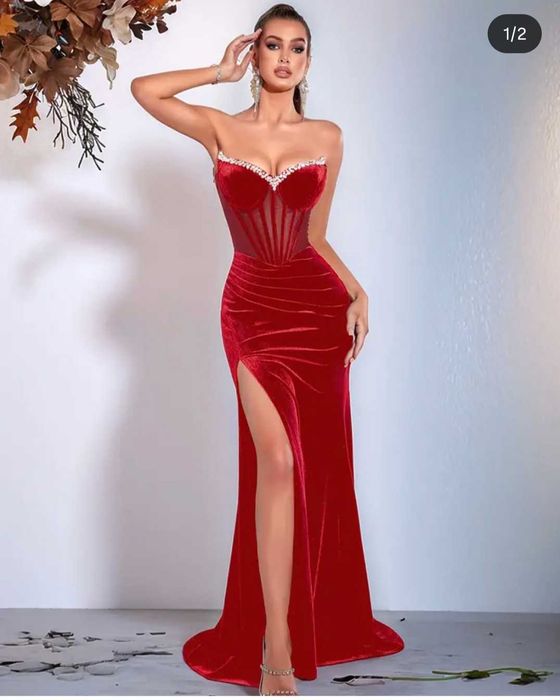 Бална рокля  червена С