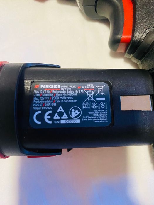 Чисто нов винтоверт Parkside 12 v x team Owim Germany