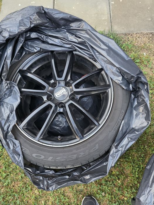 Vând jante aliaj R17 5x112 + anvelope 225/50 R17 – set complet