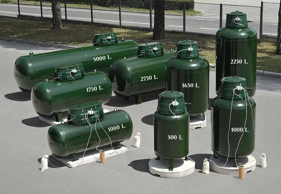 Подземен и надземен газов резервоар цистерна за Пропан Бутан LPG газ
