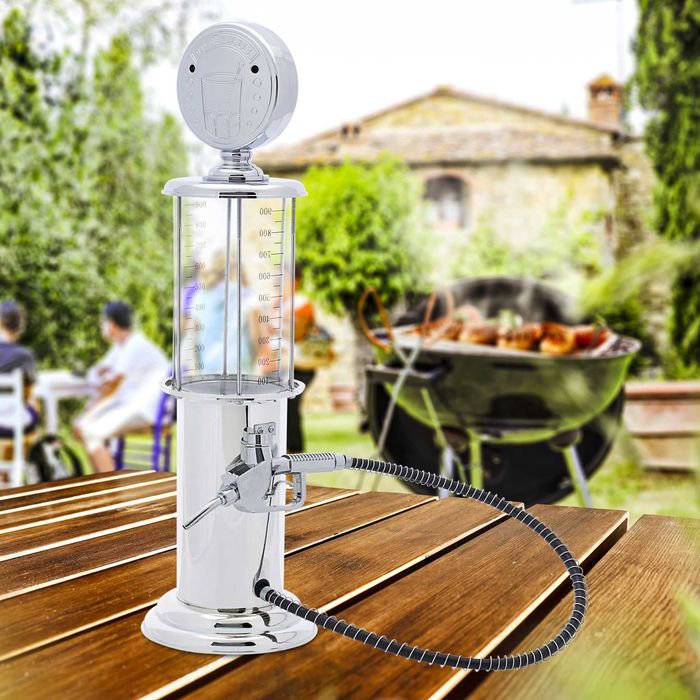 Dispenser bauturi in forma de pompa de benzina vintage 900ml 48x14cm
