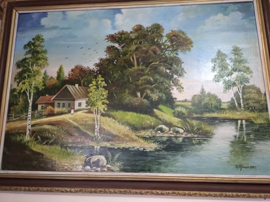 Картина маслом. Большая красивая.
