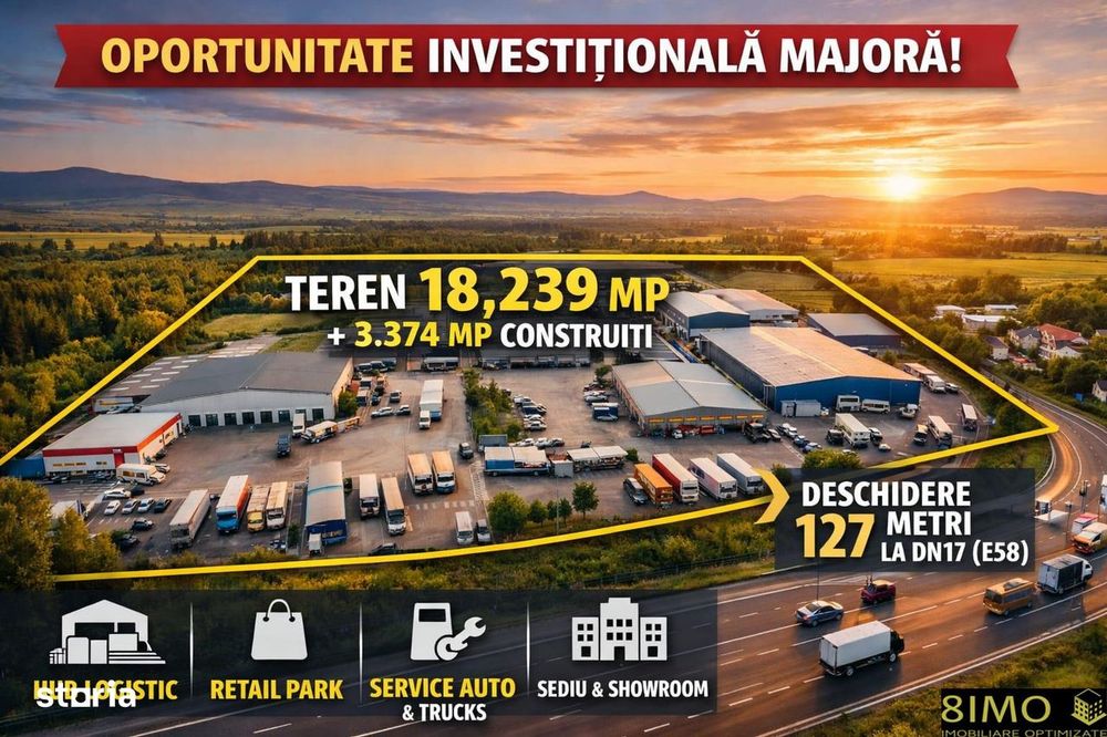 Proprietate multifunctionala cu potential investitional major, 1.82 ha