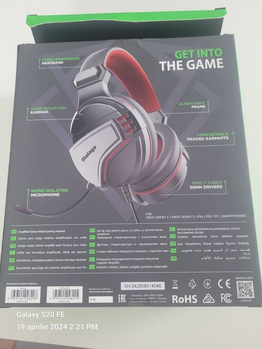 Căști  VERTUX de gaming