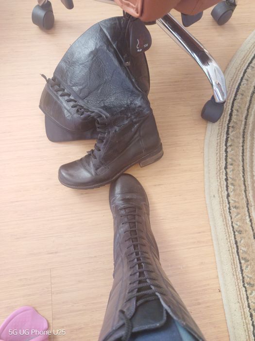 Ботуши естествена кожа 38 отлични