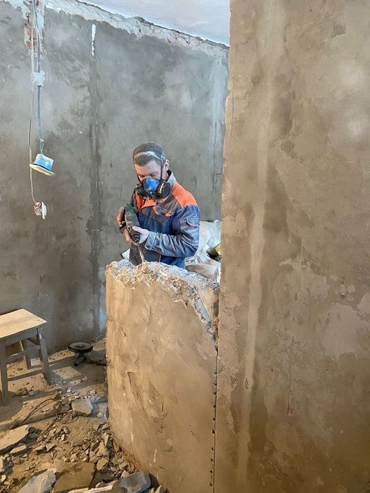 Снос Слом Демонтаж Траншея Рабочая бригада