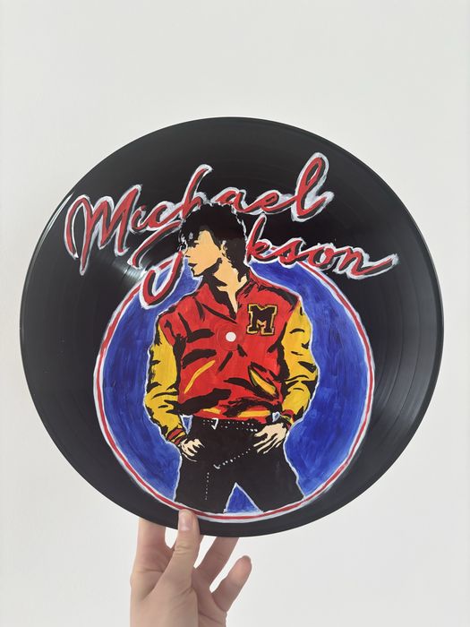 Disc de vinil pictat manual - Michael Jackson
