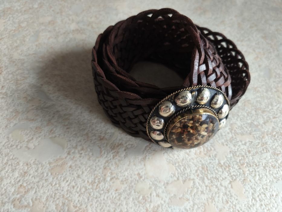 Дамски кожен колан от естествена кожа