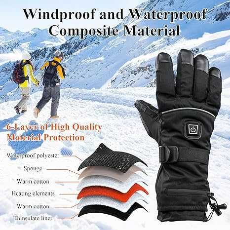 Mănuși încălzite cu acumulatori 5000mah,MINTHOUZ,masura XL,sigilat