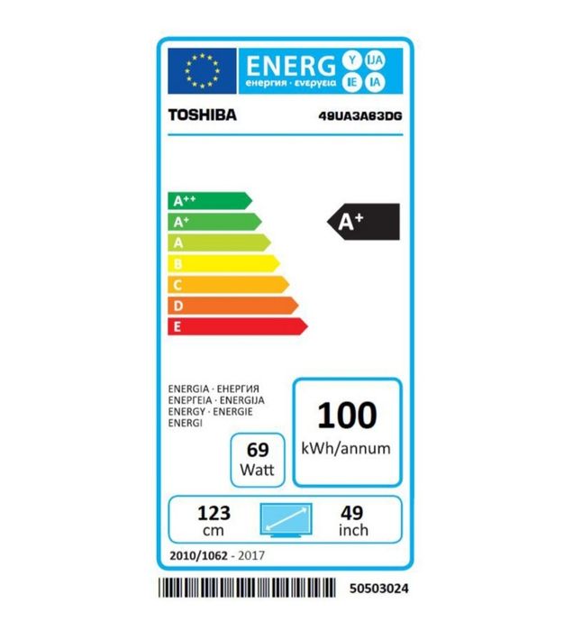 Smart TV Toshiba 4K (ultra HD) de 123 cm