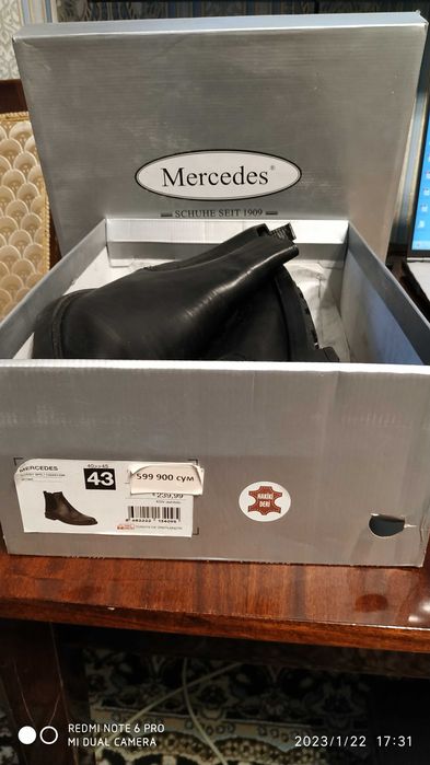 Продам сапоги кожаные (полусапожки) Турция 43 размер новые 500000 сум