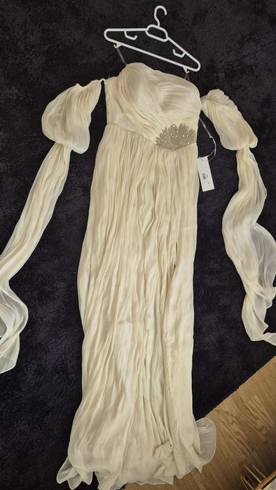 Rochie eleganta crem