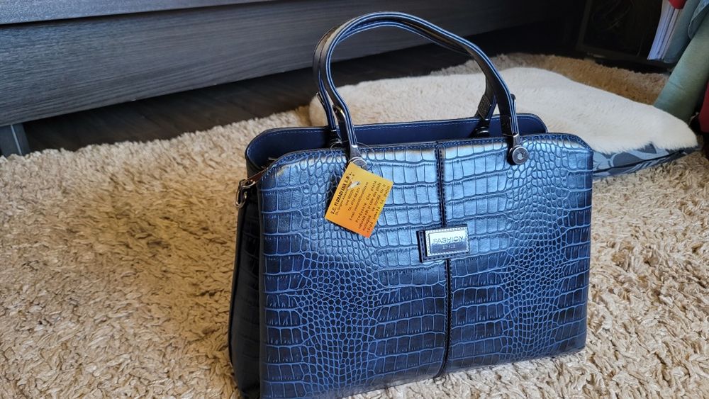 Geanta eleganta, bleumarin