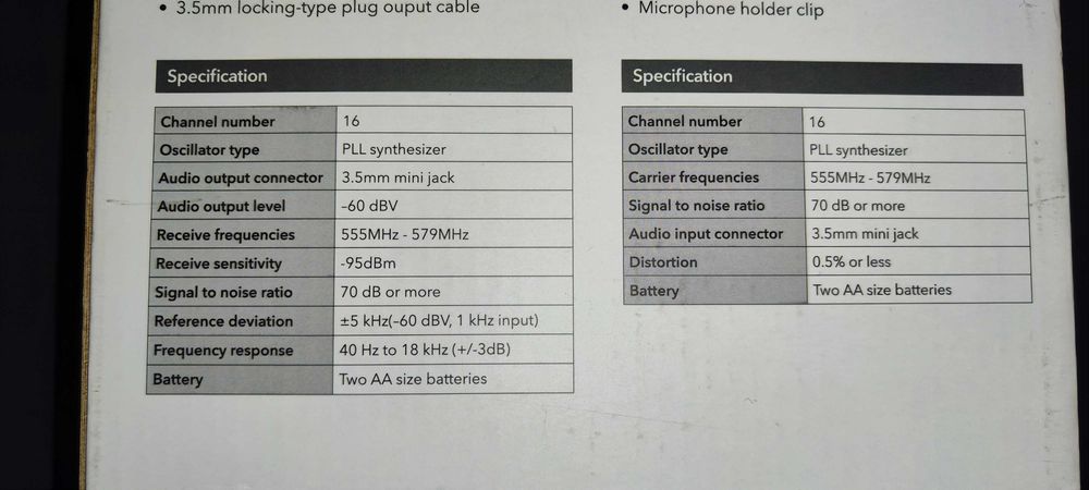 Микрофон Saramonic UwMic15 RX15 + TX15 (приемник и предавател)