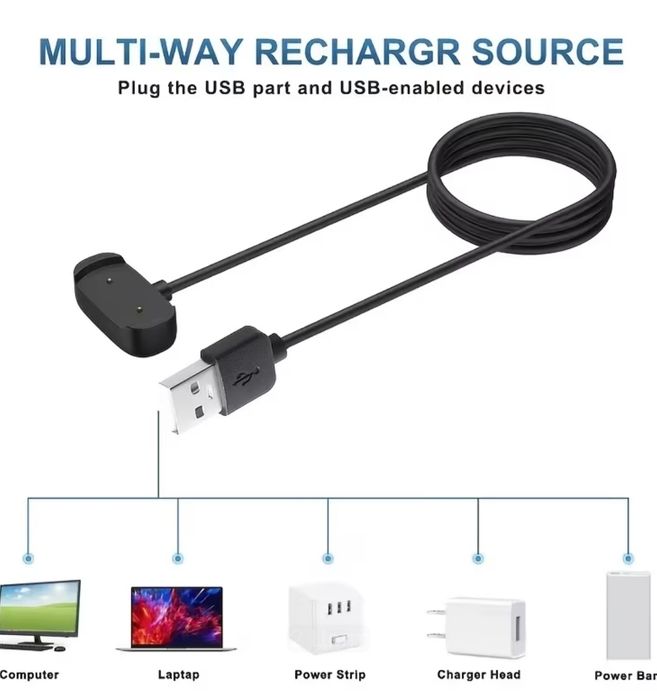 Зарядно устройство за смарт часовник Xiaomi Amazfi GTR 2, Amazfit GTR 2e, Amazfit GTS 2e, Amazfit GTS 2 mini, Amazfit T-Rex Pro, Bip U и Bip U pro