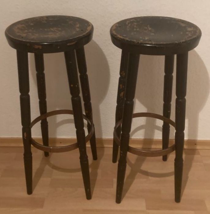 Set 2 scaune bar lemn masiv, Germania