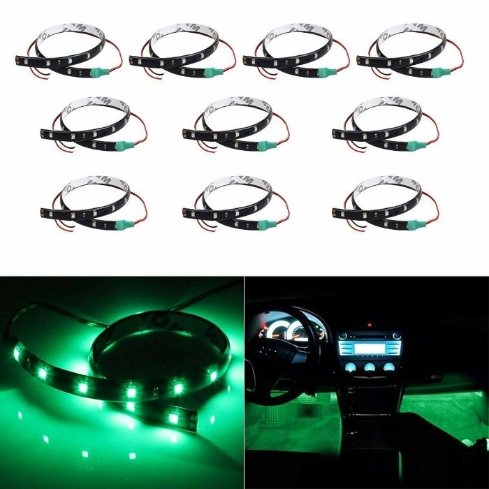 LED лента на 12 V водоустойчива 15 диода зеленa светлина