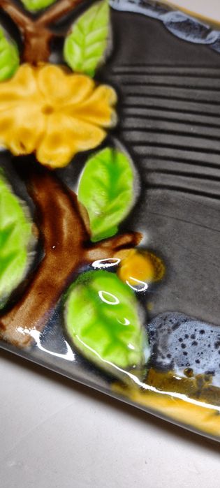 Винтидж керамично плато за сервиране или декорация Vallauris, Франция.