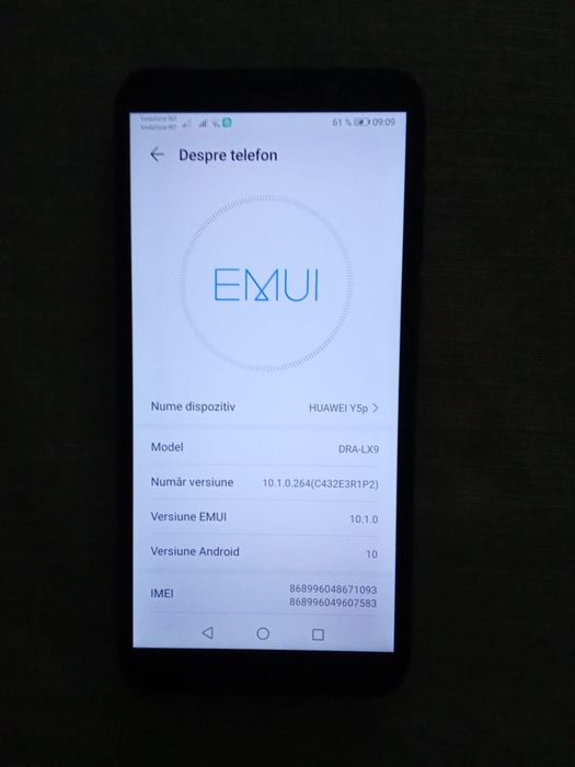 Vând Huawei Y5P negru 32 gb