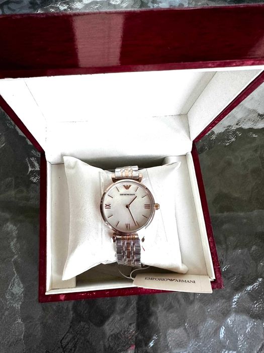 Emporio Armani Gianni T-Bar - Rose Gold - нов дамски часовник