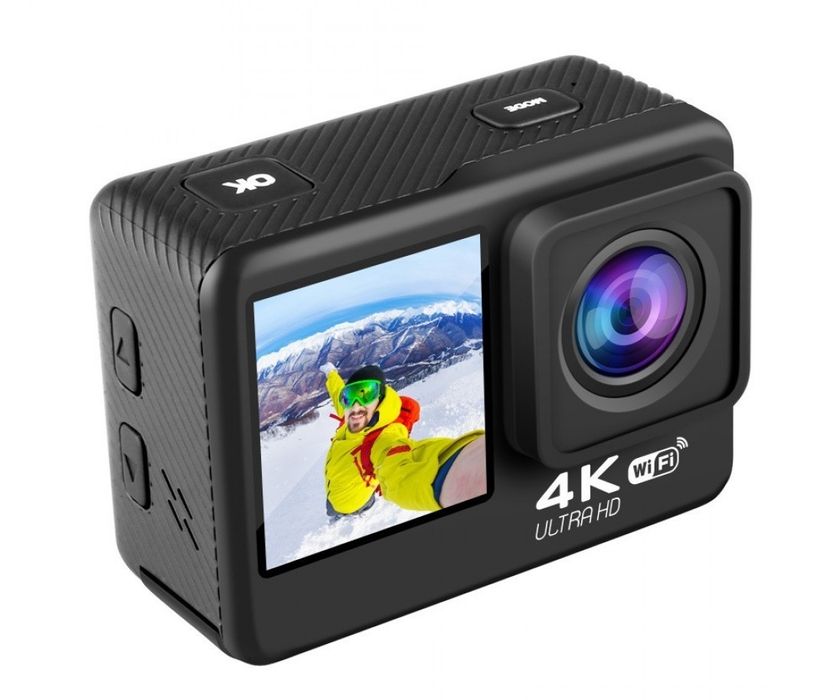 Wifi Екшън камера, водоустойчива 4к спортна боди камера за видеозаписи