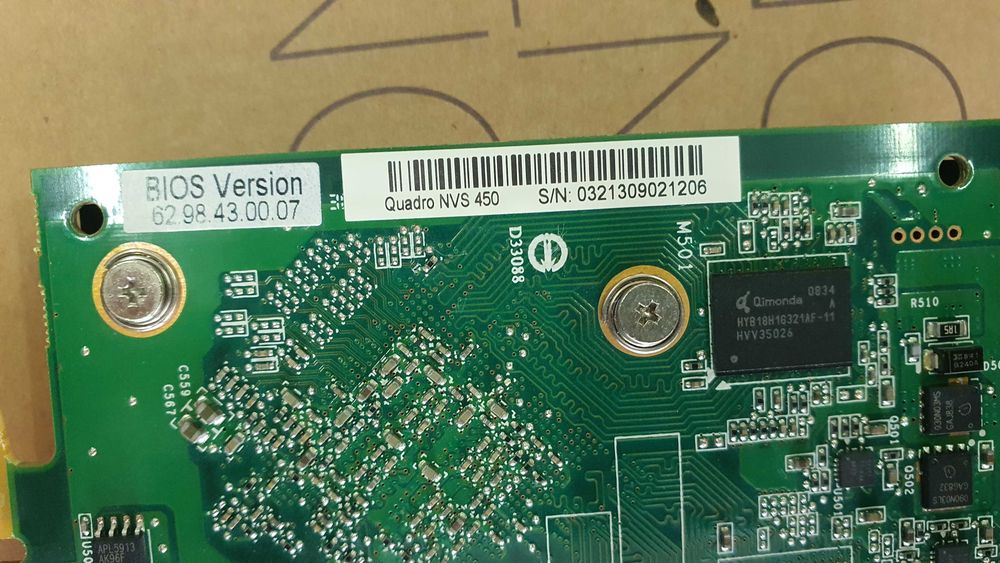 NVIDIA Quadro NVS 450 512MB GDDR3, 4x DP, пасивна, 12 м. гаранция