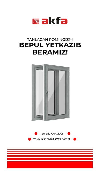 Rom, eshik, vitraj "Akfa", "Engelberg", "Ecopen".